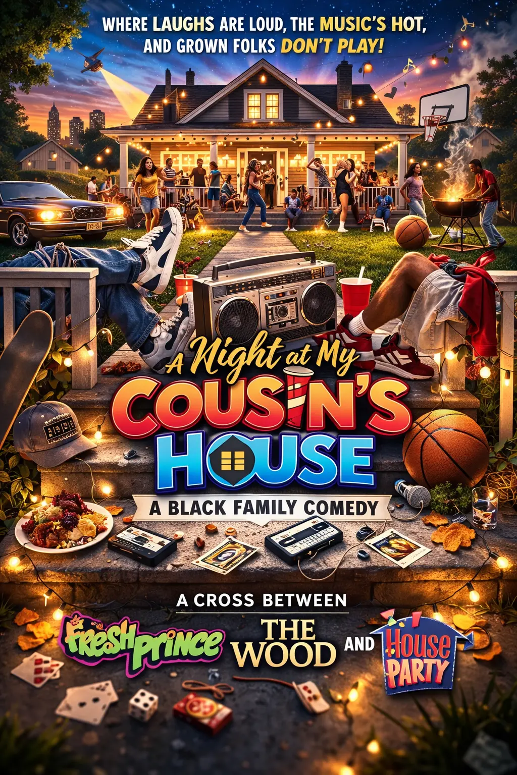 A Night At My Cousin’s House — Short Film key art